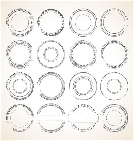Collection de timbres en caoutchouc grunge vecteur