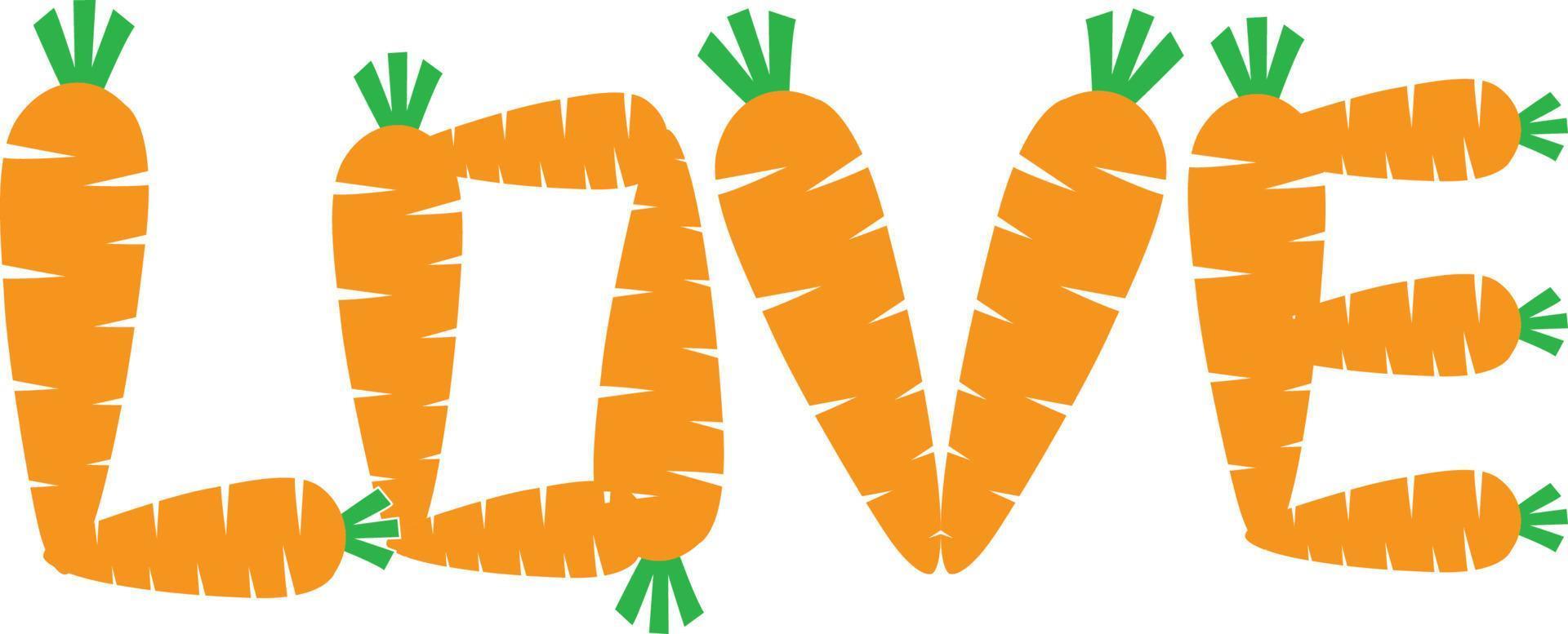 vecteur d'amour de carotte