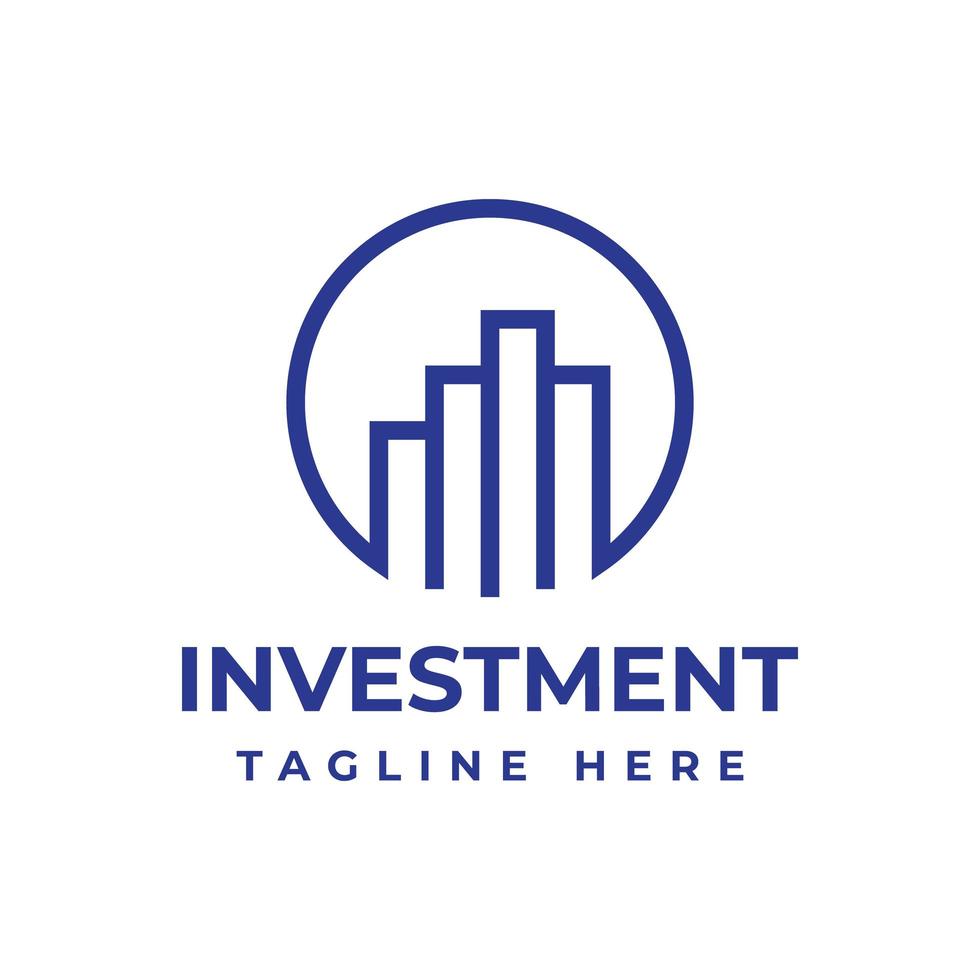 concept de logo d'investissement moderne vecteur