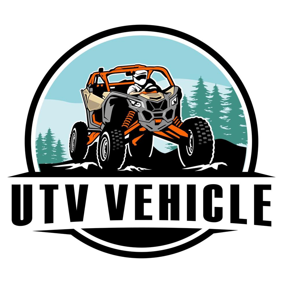 vecteur de conception de logo de club social utv offroading