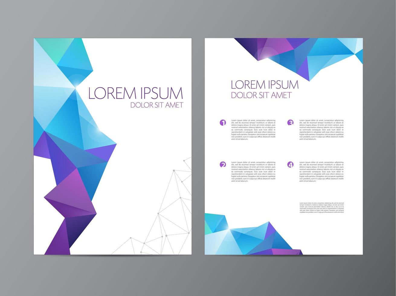 modèles de conception de brochure flyer moderne abstract vector