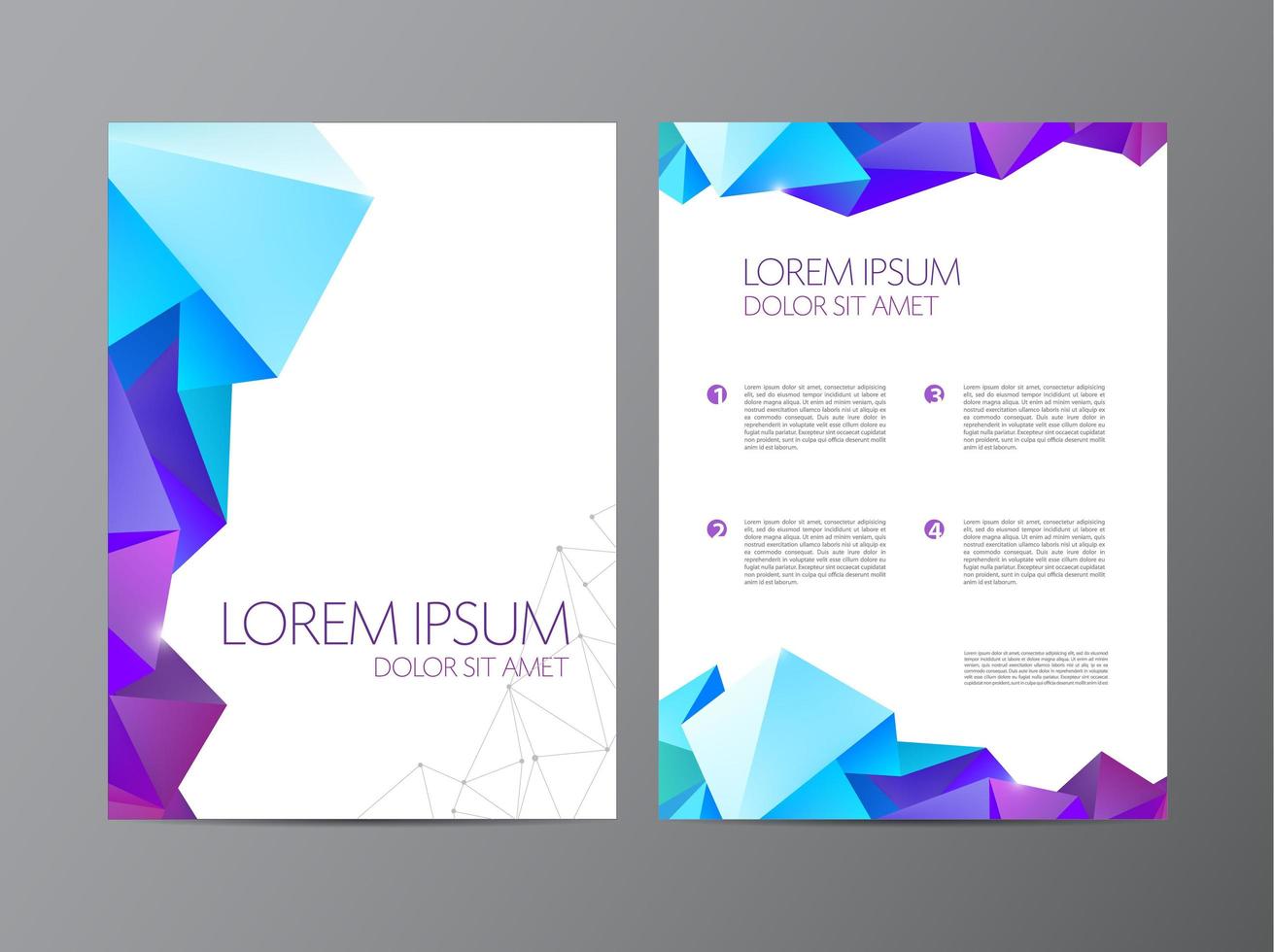 modèles de conception de brochure flyer moderne abstract vector