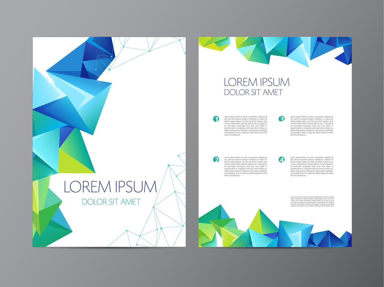 modèles de conception de brochure flyer moderne abstract vector