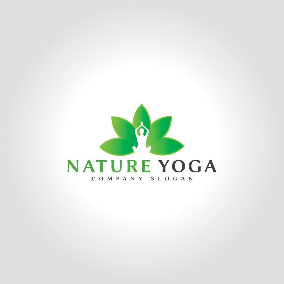 modèle de logo de yoga vecteur