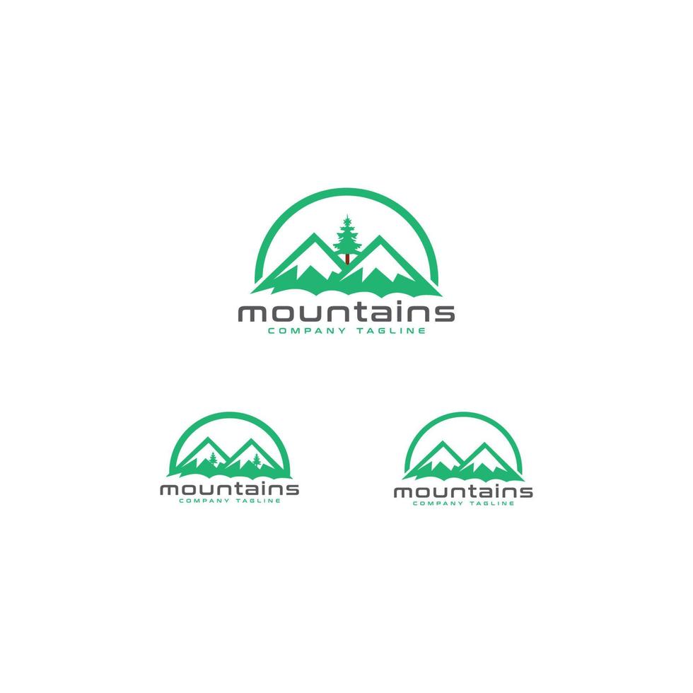 ensemble de modèles de logo de montagne vecteur