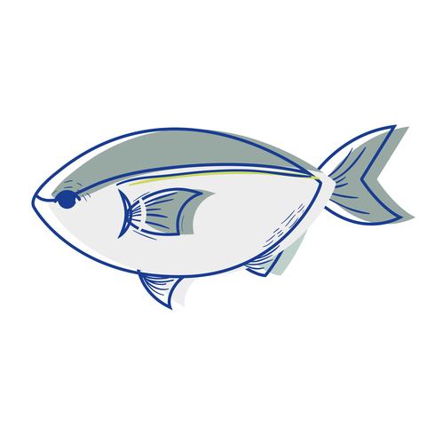 poisson de fruits de mer délicieux avec une nutrition naturelle vecteur