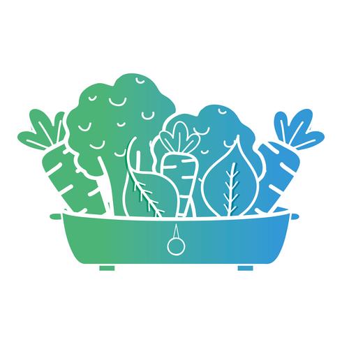 ligne aliments biologiques légumes aliments vecteur
