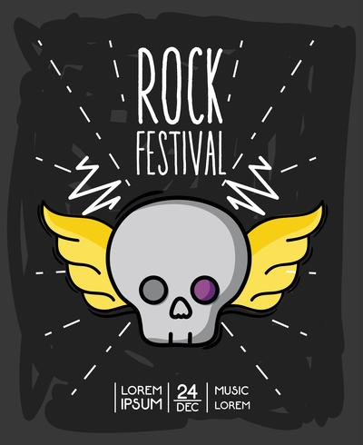 festival de rock événement concert de musique vecteur