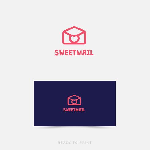 logo corporate sweetmail design simple vecteur