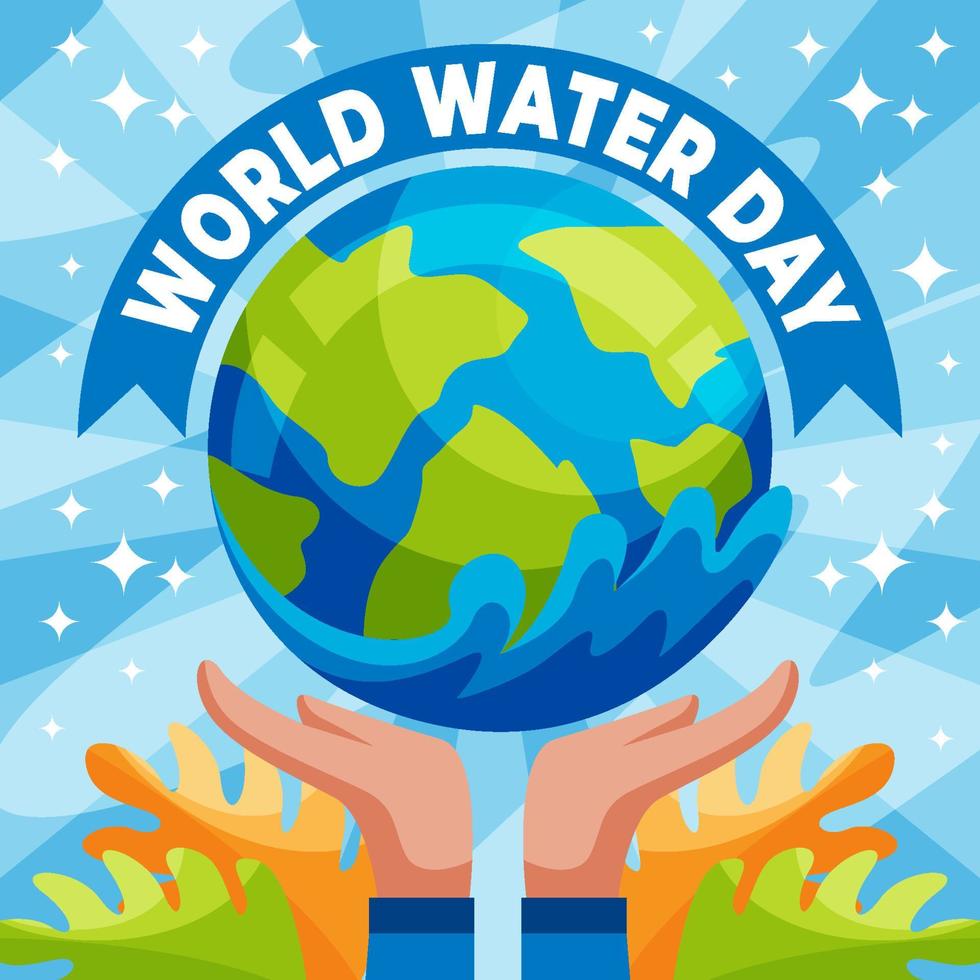 concept de la journée mondiale de l'eau vecteur