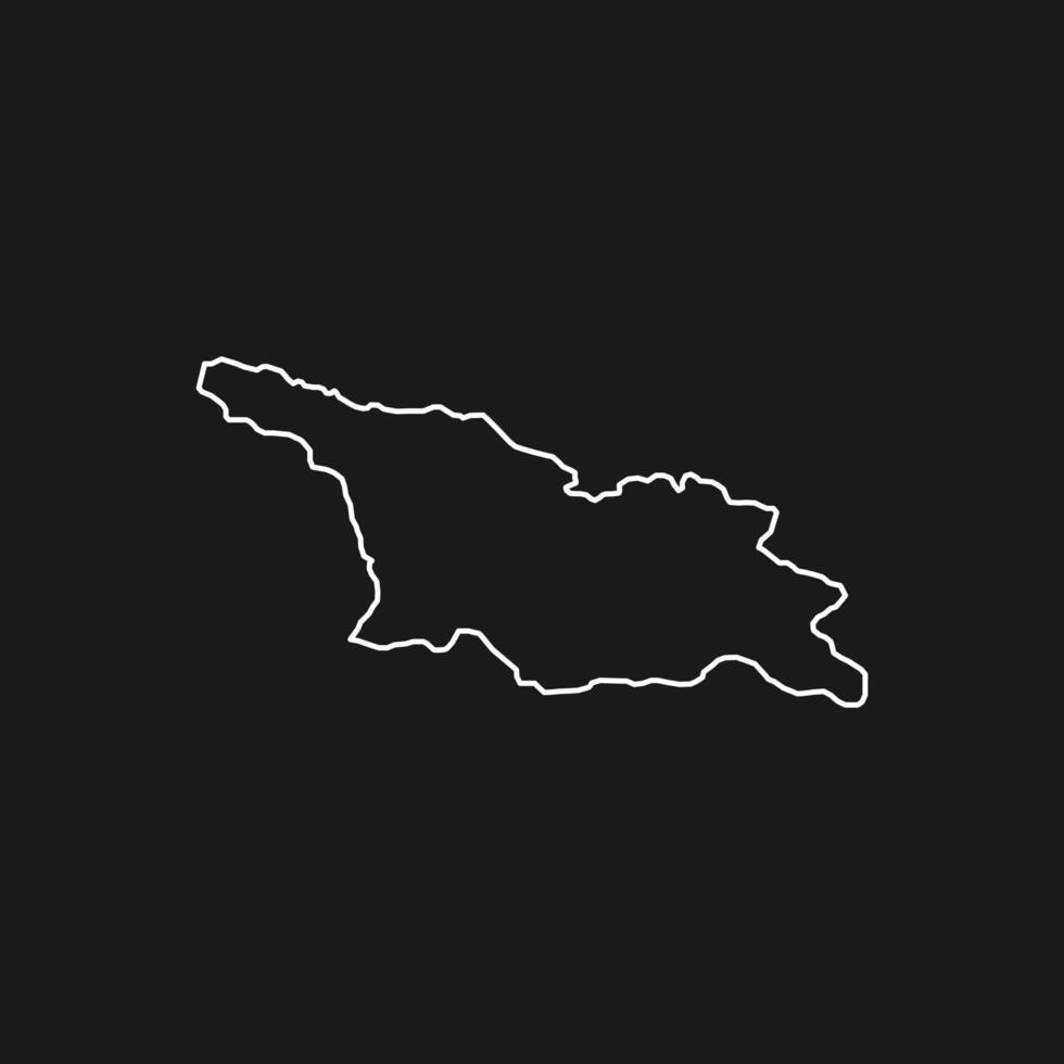 carte de la géorgie sur fond noir vecteur