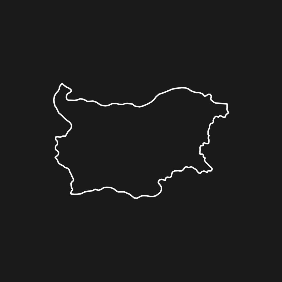 carte de la bulgarie sur fond noir vecteur