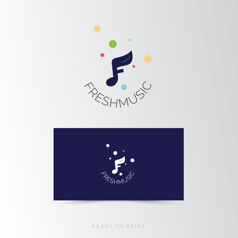 Logo Corporate Fresh Music Simple Design vecteur