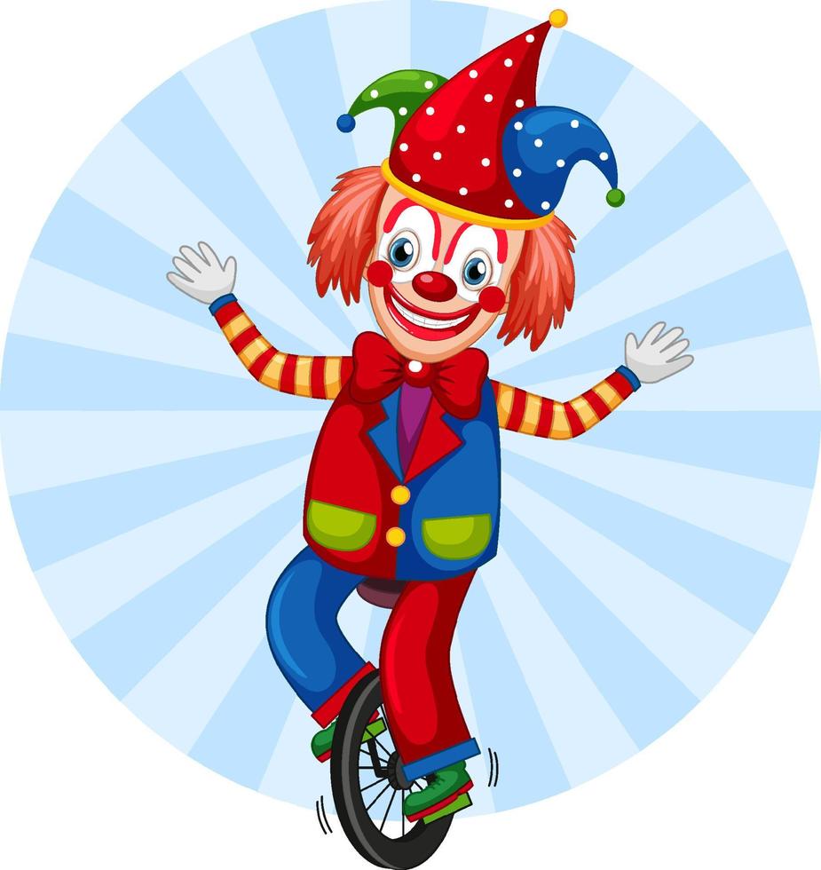 personnage de dessin animé de clown coloré vecteur