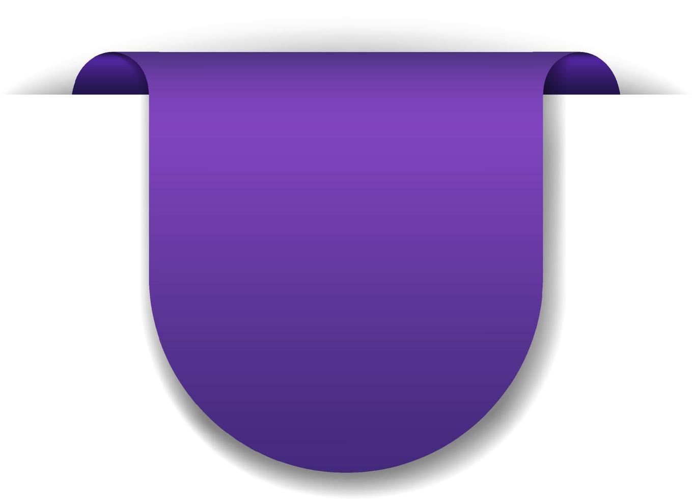 conception de bannière violette sur fond blanc vecteur