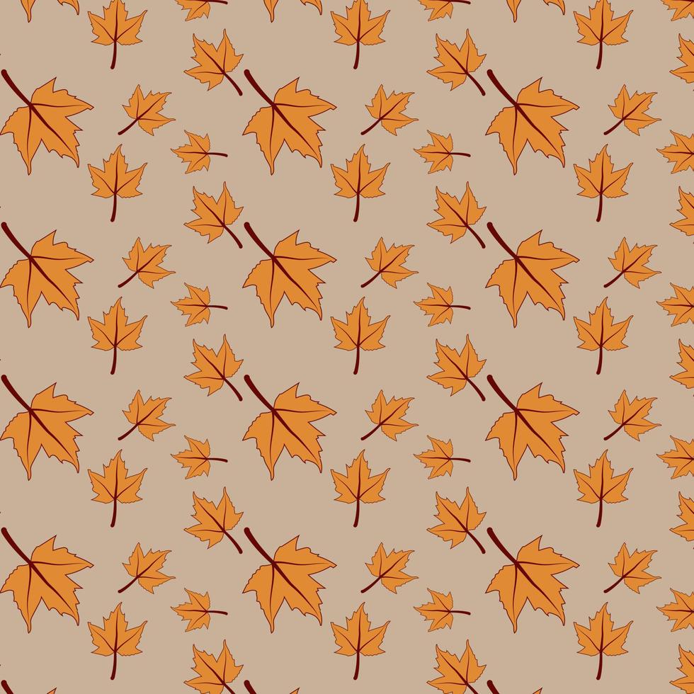 modèle sans couture de feuille d'automne parfait pour le fond ou le papier peint vecteur