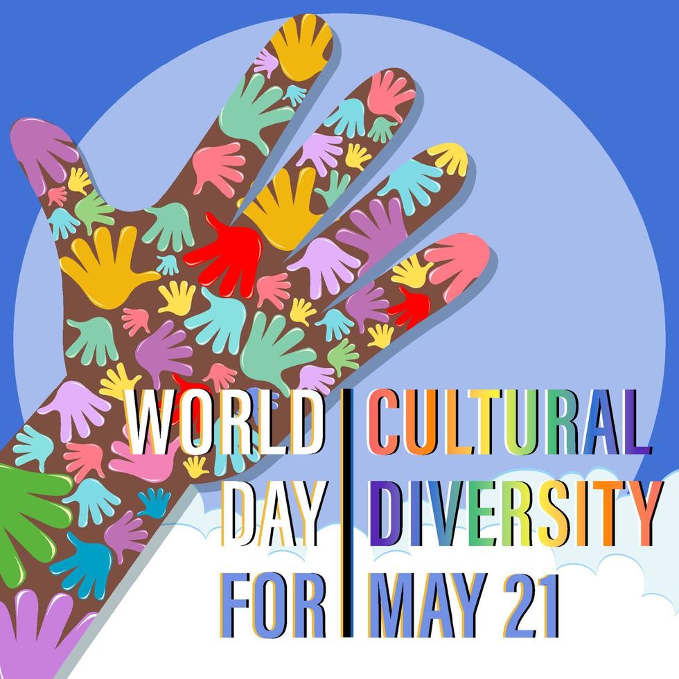 la conception de la bannière de la journée mondiale de la diversité culturelle vecteur