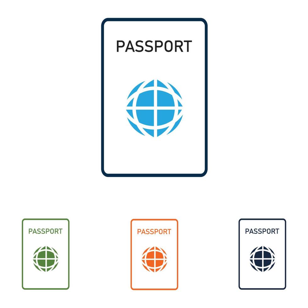 logo de jeu de passeport vecteur