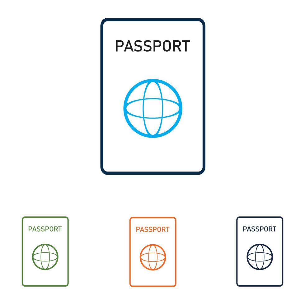 logo de jeu de passeport vecteur