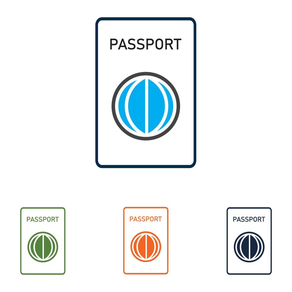 logo de jeu de passeport vecteur