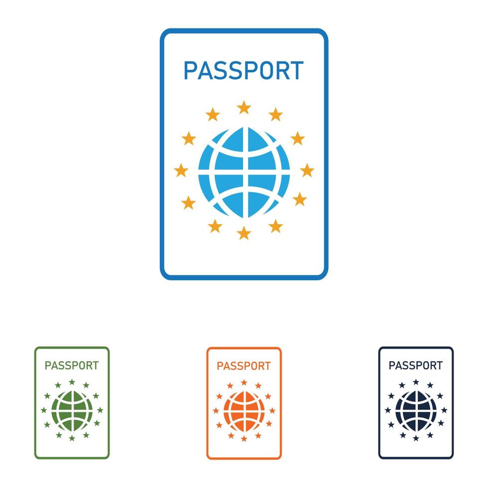 logo de jeu de passeport vecteur