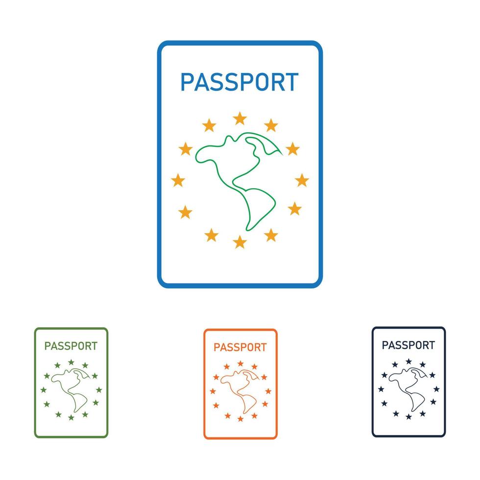 logo de jeu de passeport vecteur