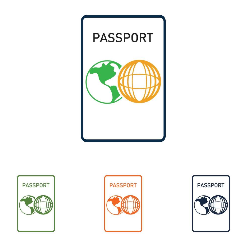 logo de jeu de passeport vecteur