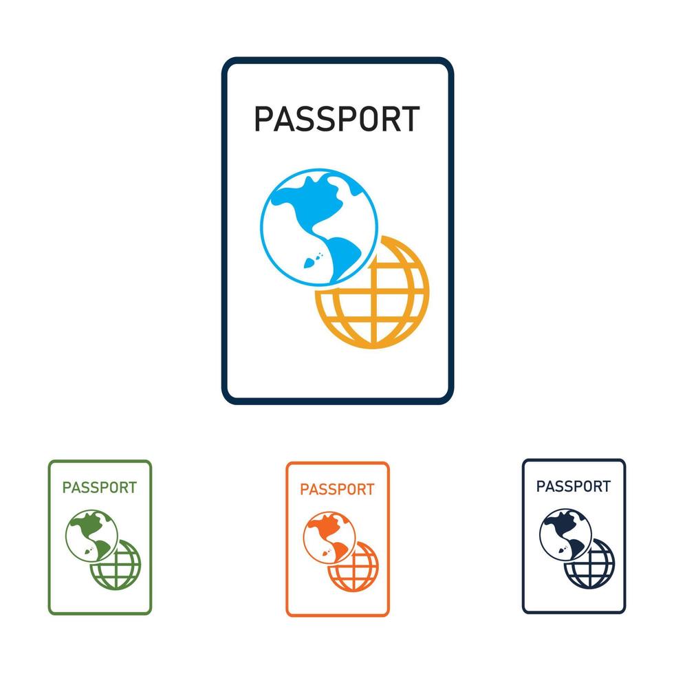 logo de jeu de passeport vecteur