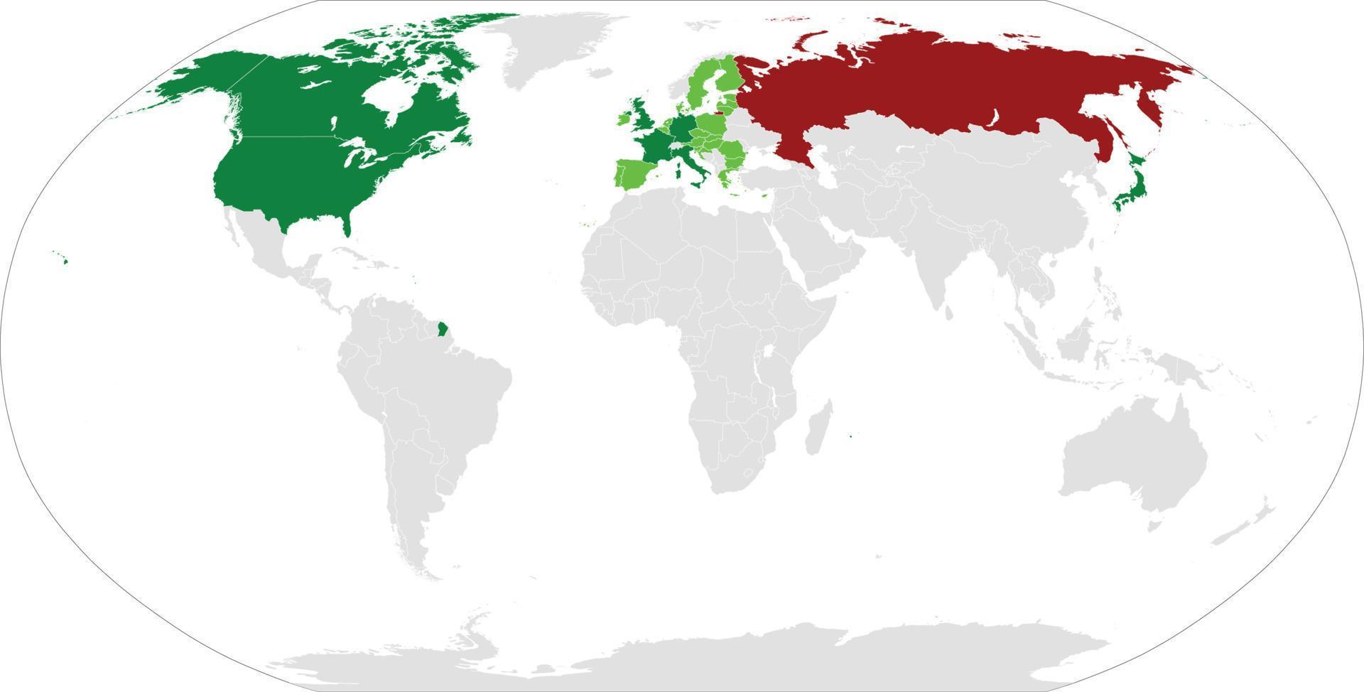 carte du monde sur fond blanc. modèle de carte du monde avec les continents, l'amérique du nord et du sud, l'europe et l'asie, l'afrique et l'australie vecteur