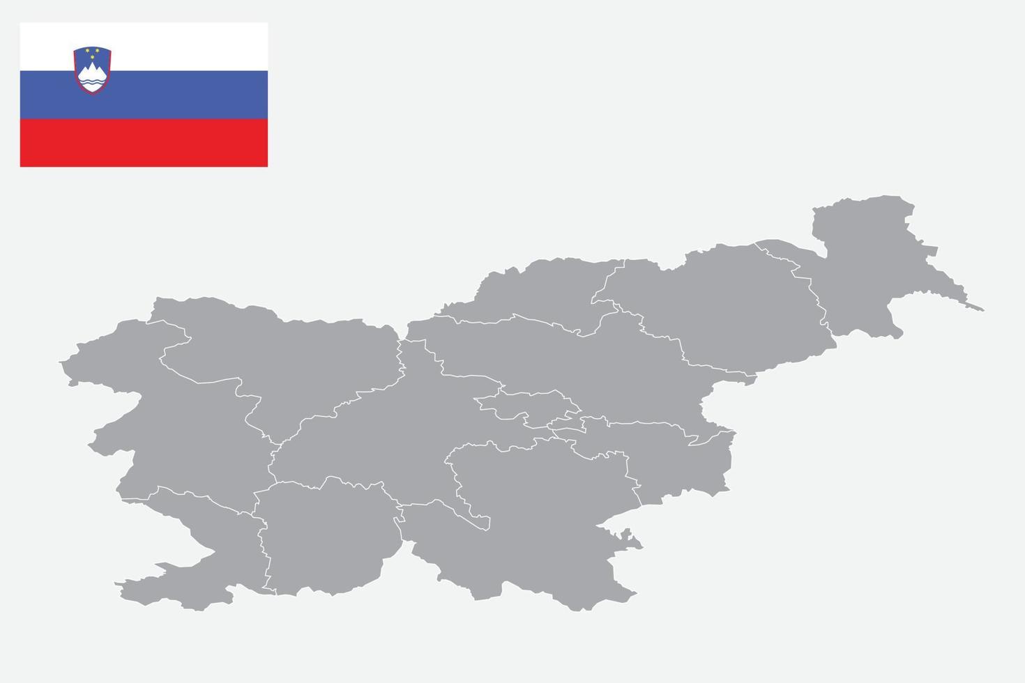 carte de la slovénie. drapeau slovène. icône plate symbole illustration vectorielle vecteur