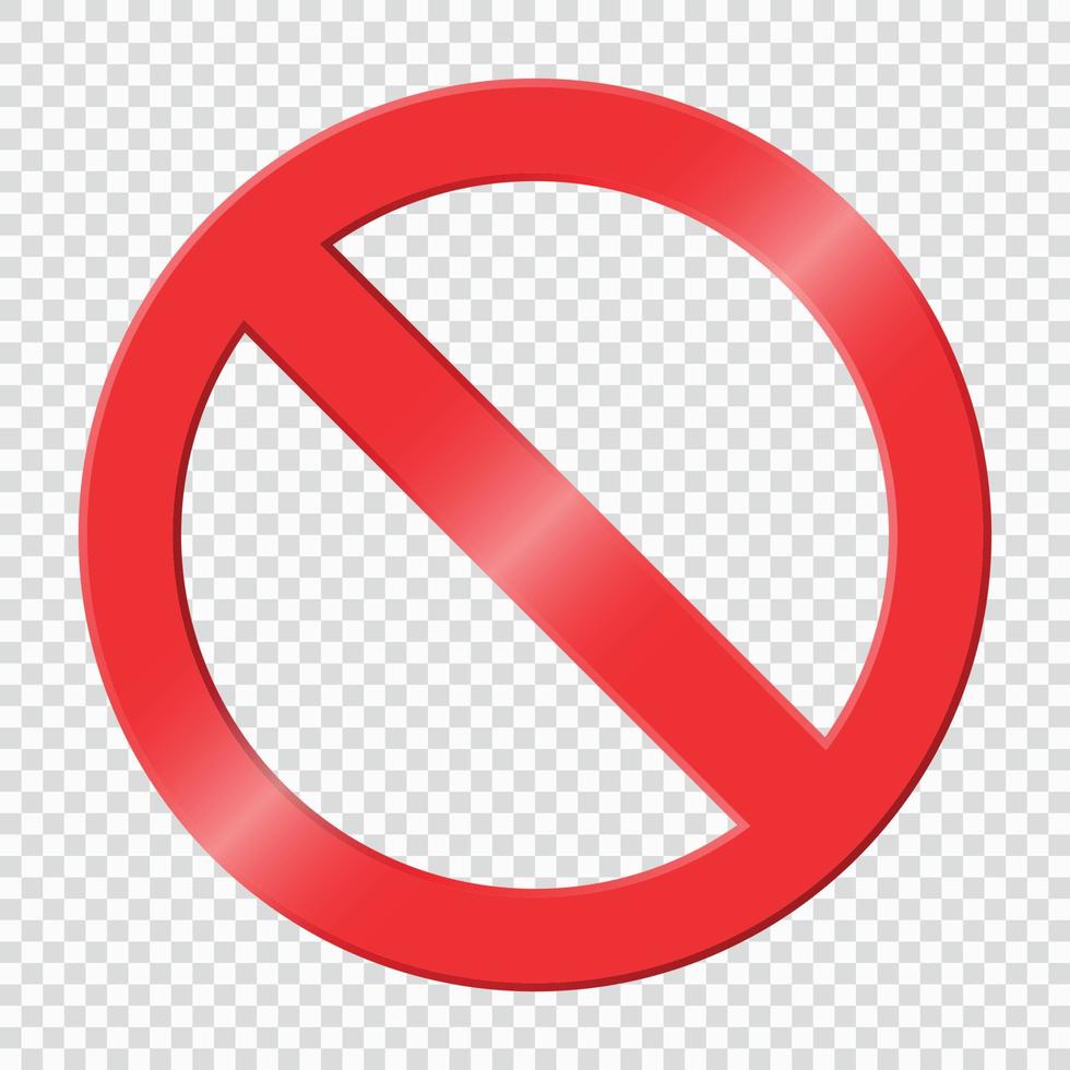 signe d'interdiction. icône avec cercle barré rouge vecteur