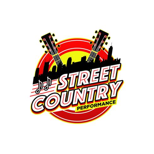 Logo de musique country vecteur