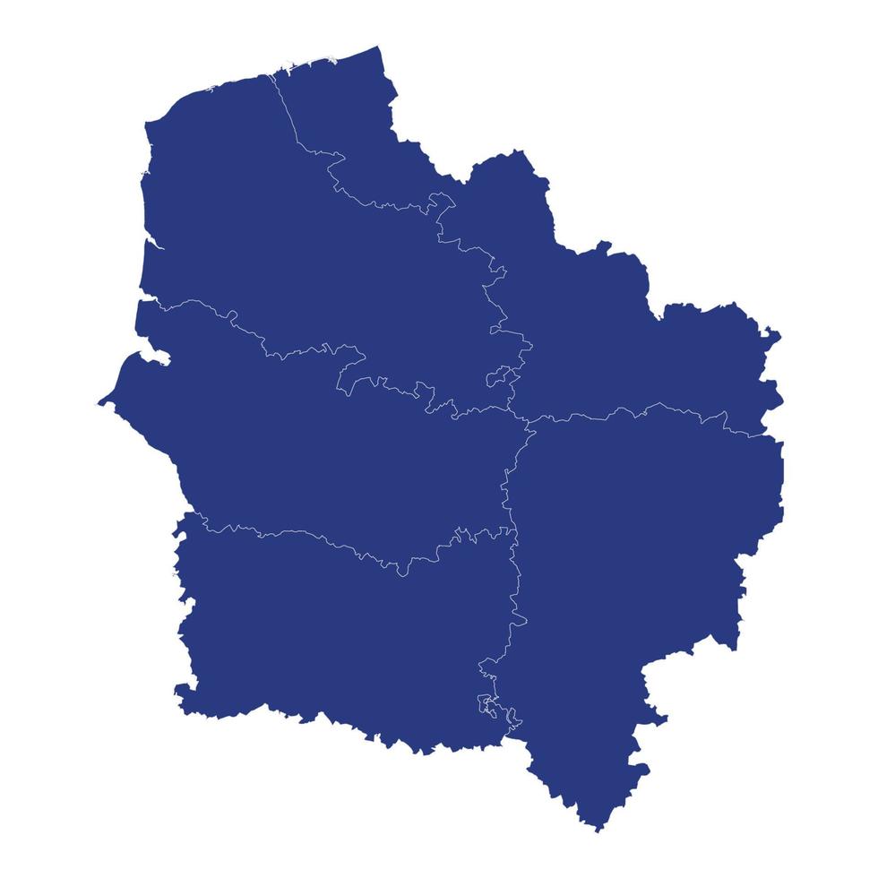 carte de haute qualité région de france vecteur