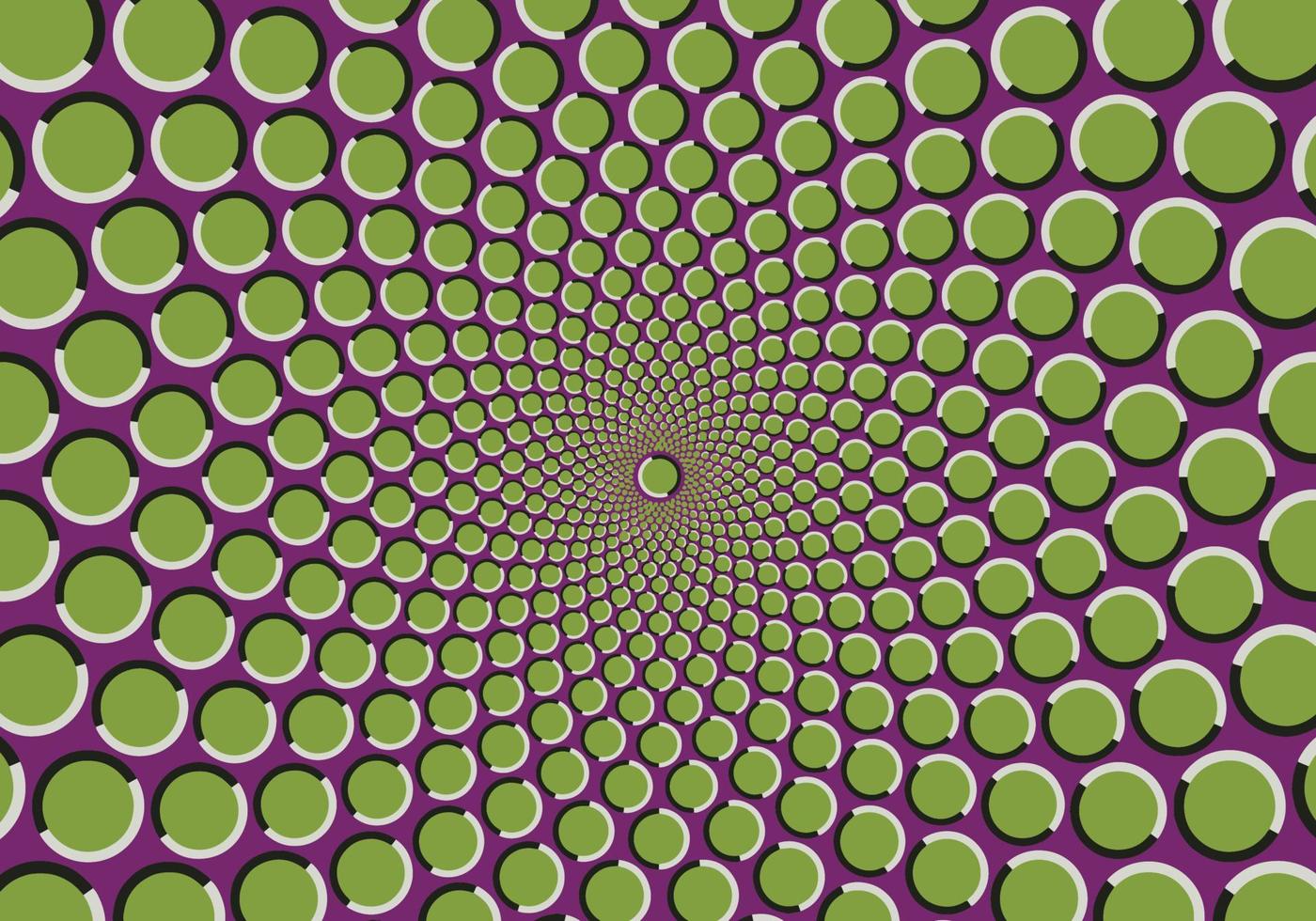 illusion de mouvement de rotation anormal. illustration vectorielle vecteur