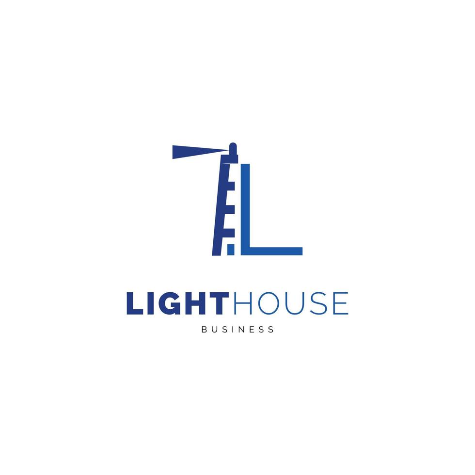 lettre initiale l icône phare logo design inspiration vecteur