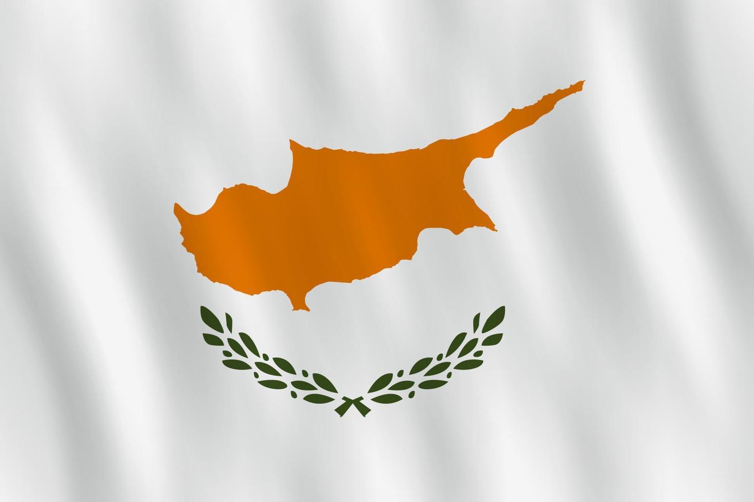 drapeau chypriote avec effet ondulant, proportion officielle. vecteur