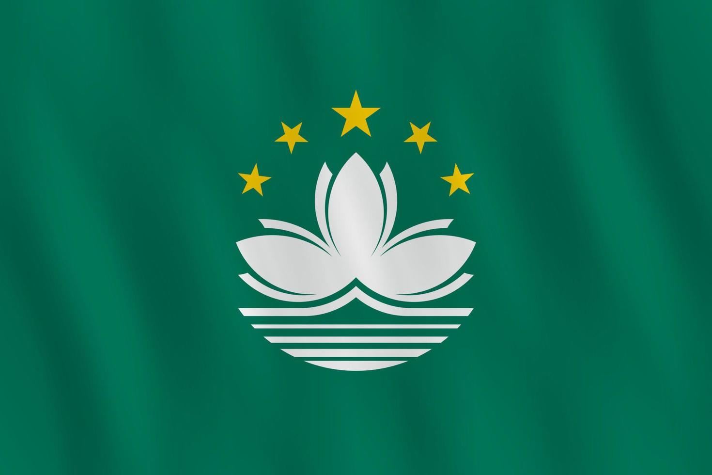 drapeau de macao avec effet ondulant, proportion officielle. vecteur