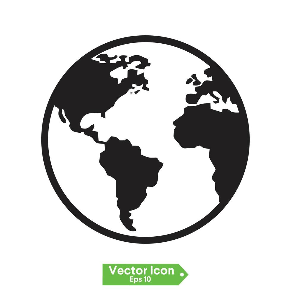icônes de globe carte planète. symboles de terre vectoriels, pictogrammes de globus du monde, symbole de géographie à l'échelle du voyageur ou jeu d'icônes d'exploration de l'espace écologique vecteur