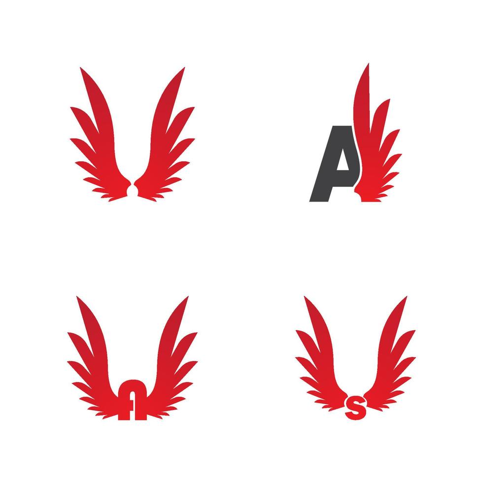 concept de logo d'aile vecteur