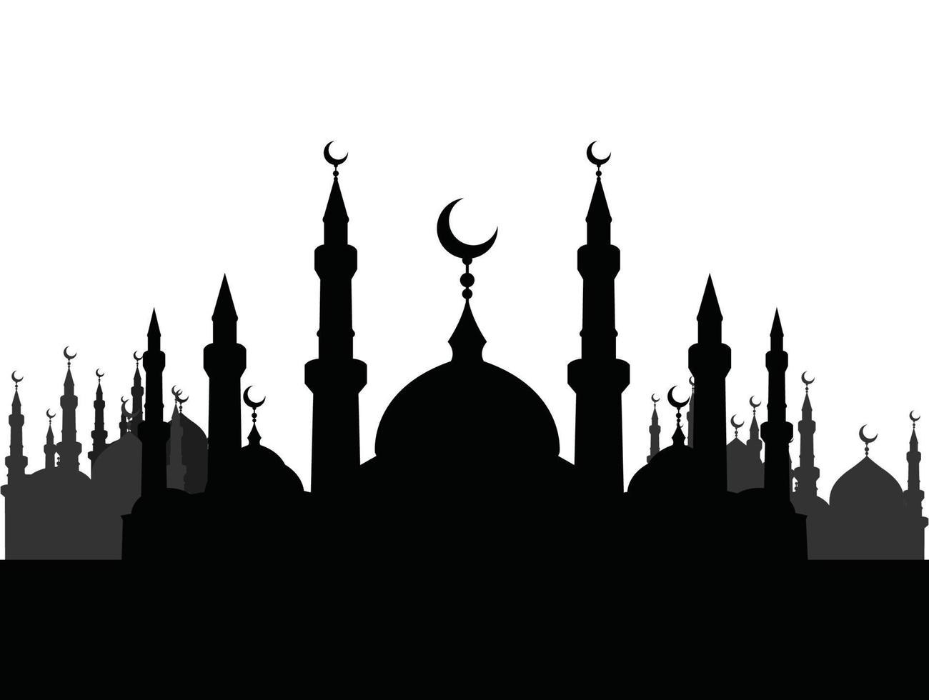 conception de vecteur de mosquée avec le thème de l'islam