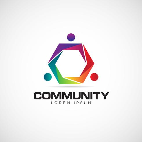 Logo de la communauté Hexagone vecteur
