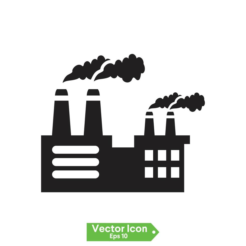 icônes d'usine industrielle - ensemble vectoriel. illustration de construction d'usine. éléments de design. vecteur