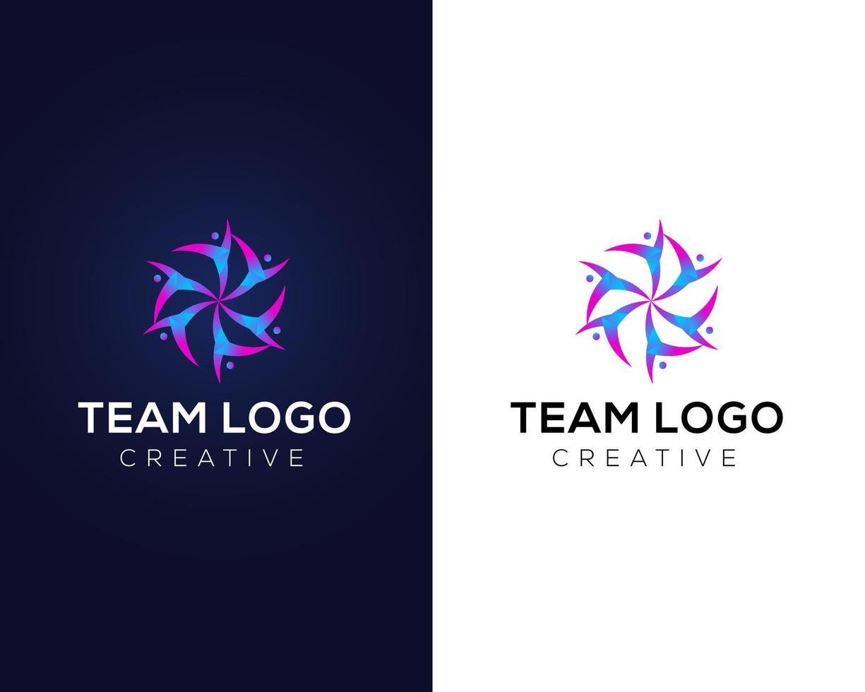 modèle de conception de logo d'entreprise d'équipe vecteur