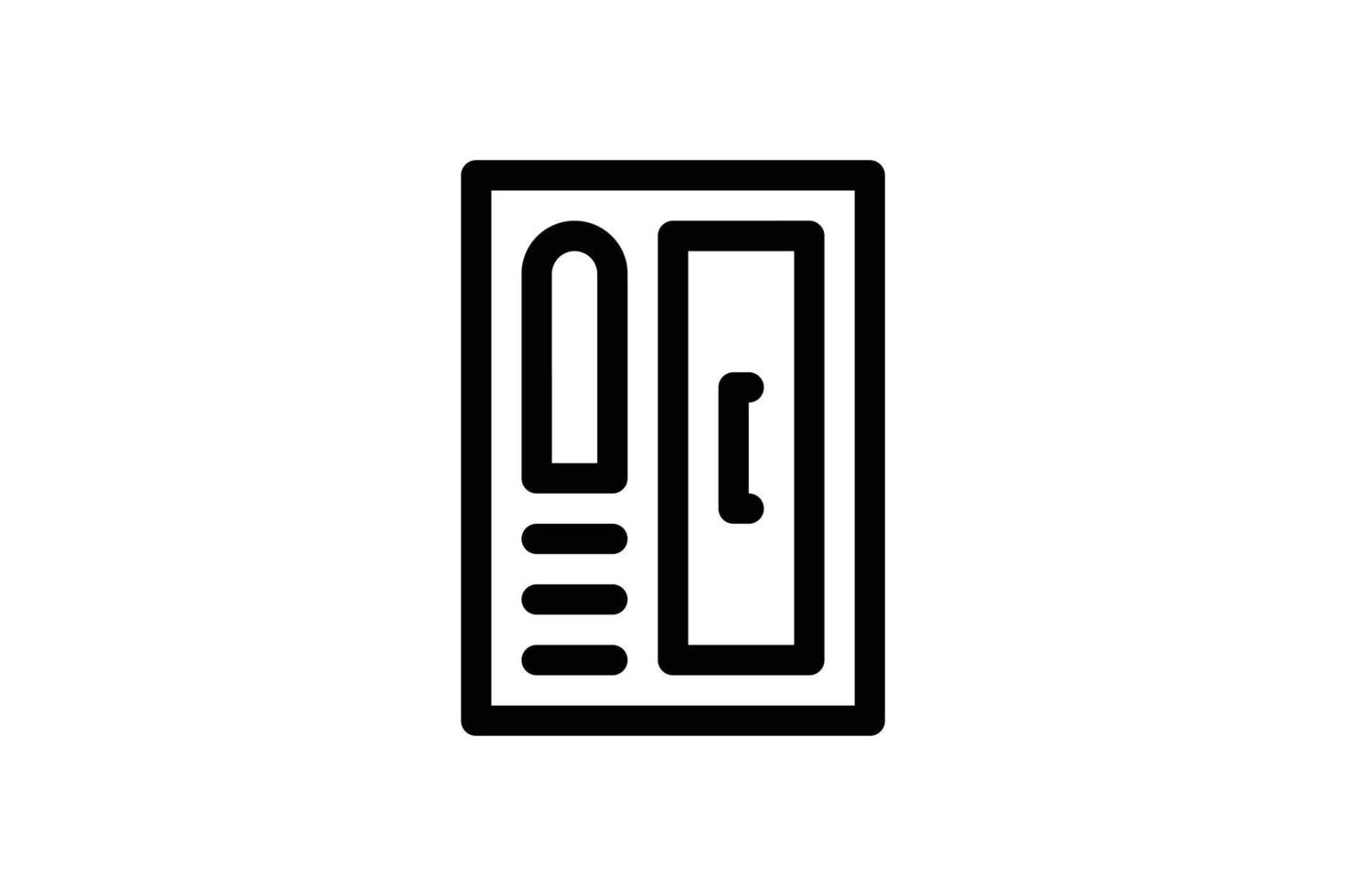 icône de porte style de ligne intérieure gratuit vecteur