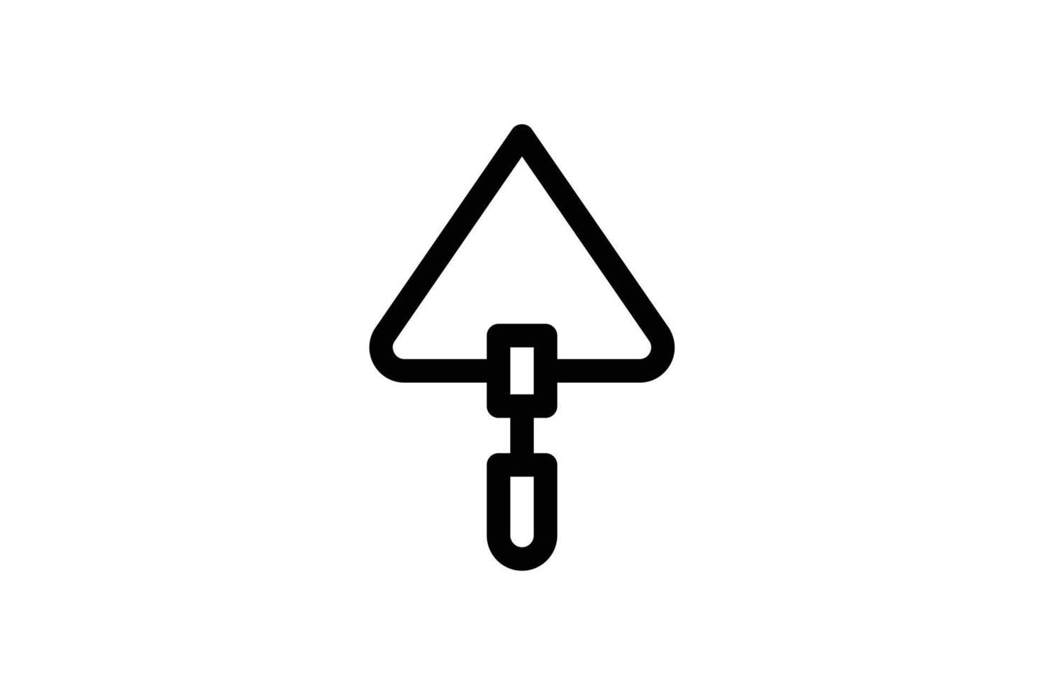 triangle pelle icône agriculture style de ligne gratuit vecteur