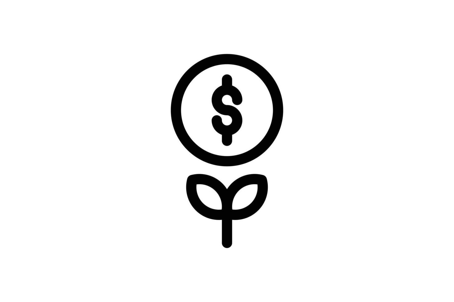 icône de croissance des fonds style de ligne de démarrage gratuit vecteur