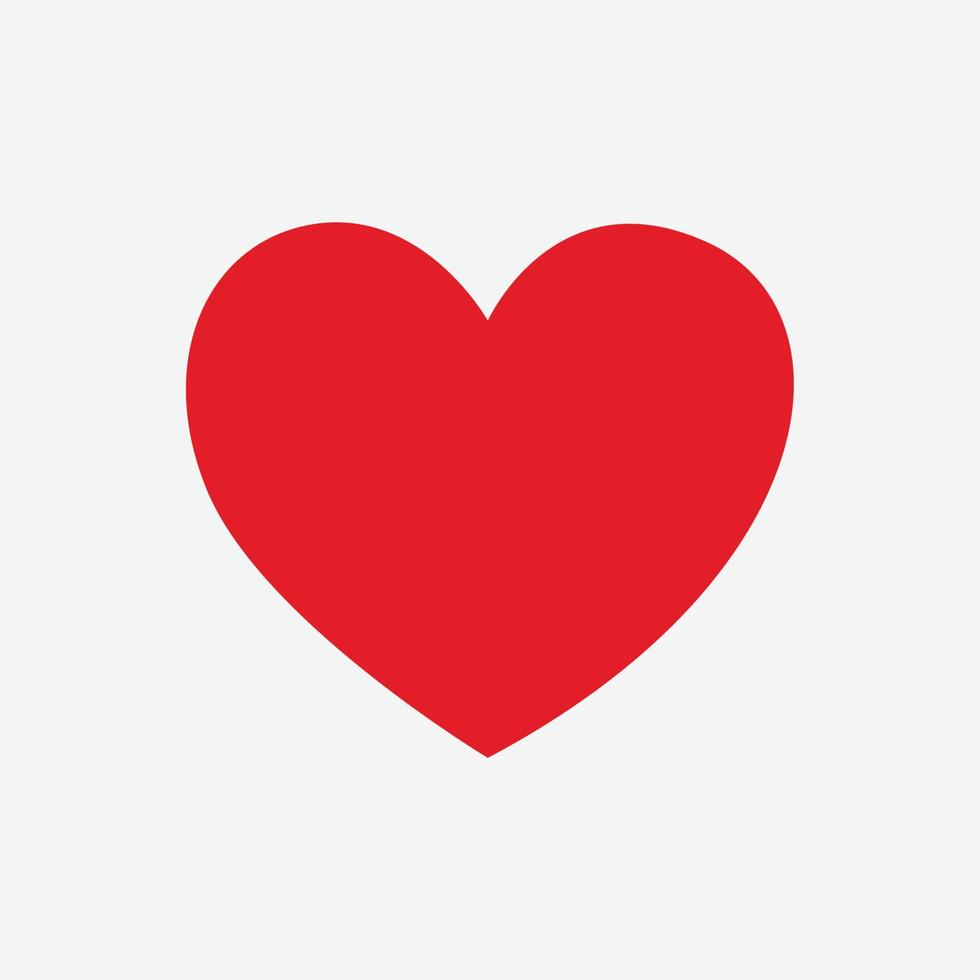 vecteur d'icône de coeur. symbole de l'amour parfait. signe de la saint-valentin, emblème isolé sur fond blanc, style plat pour la conception graphique et web,