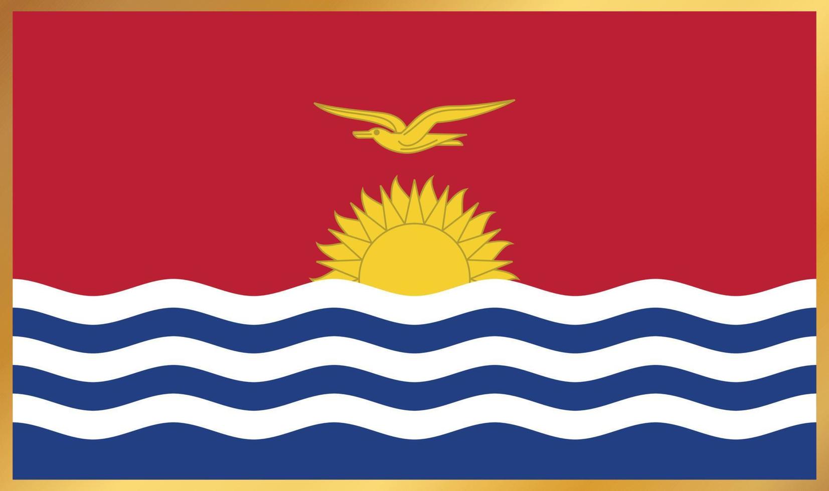 drapeau kiribati, illustration vectorielle vecteur