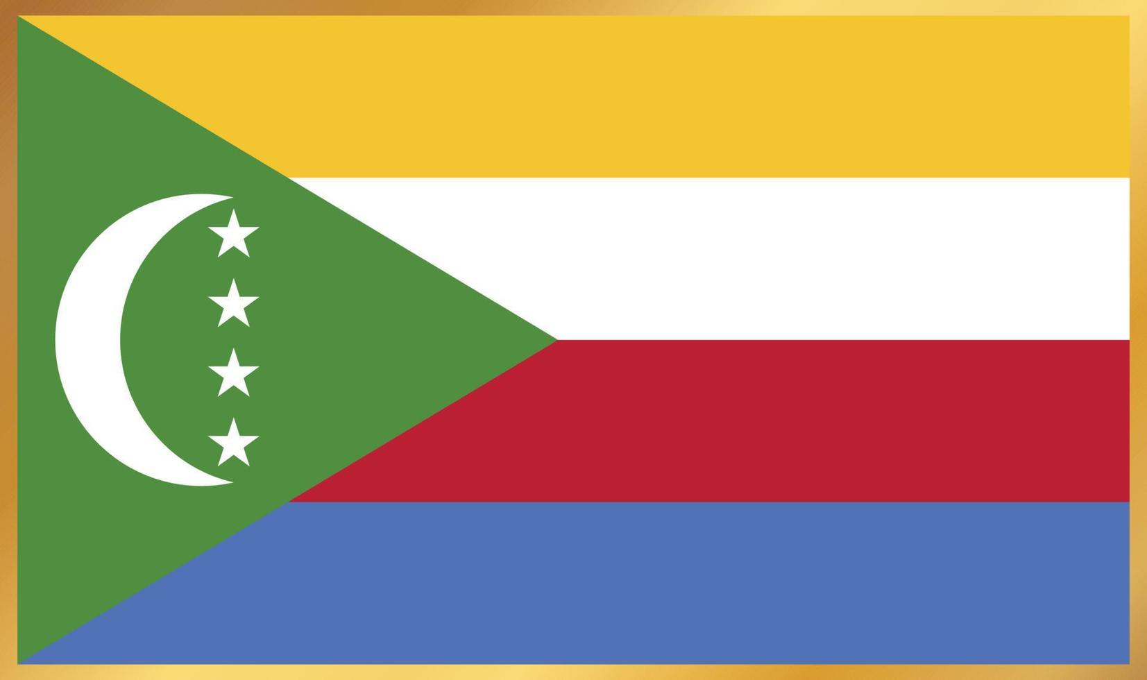 drapeau des comores, illustration vectorielle vecteur