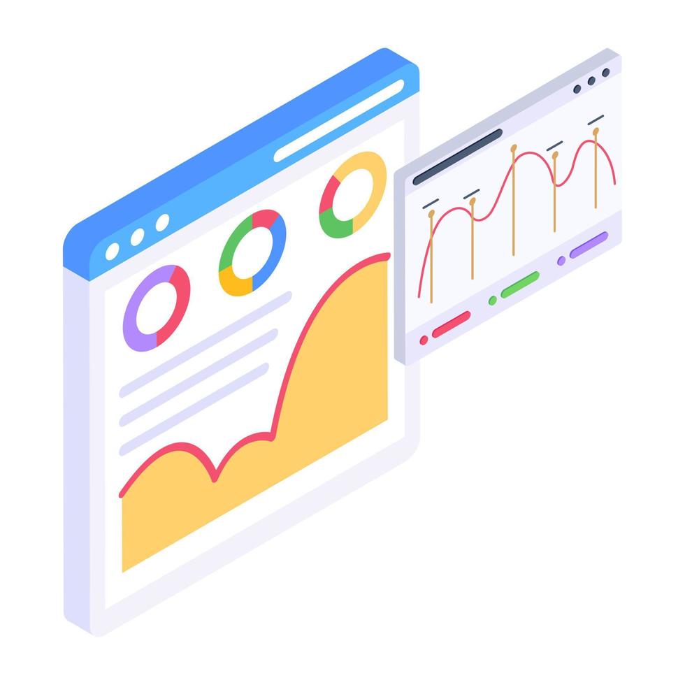 une icône de style moderne d'infographie web vecteur